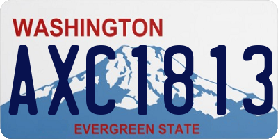 WA license plate AXC1813