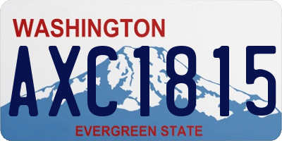 WA license plate AXC1815