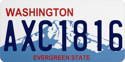 WA license plate AXC1816