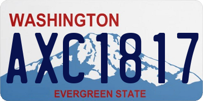 WA license plate AXC1817