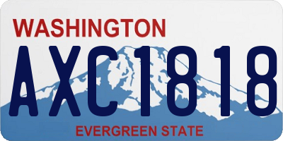 WA license plate AXC1818