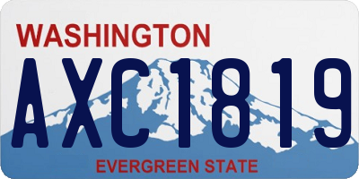 WA license plate AXC1819