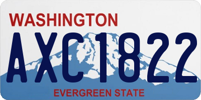 WA license plate AXC1822