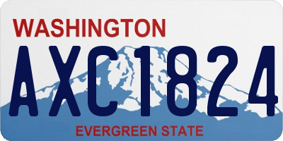 WA license plate AXC1824