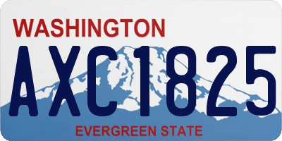 WA license plate AXC1825