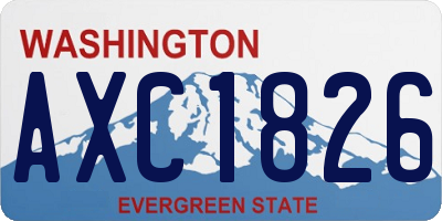 WA license plate AXC1826
