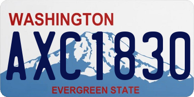 WA license plate AXC1830