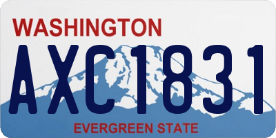 WA license plate AXC1831