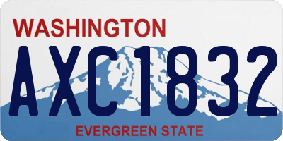 WA license plate AXC1832