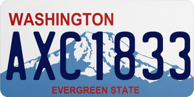 WA license plate AXC1833