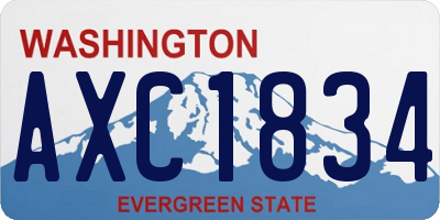 WA license plate AXC1834
