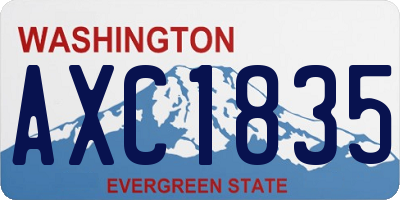WA license plate AXC1835