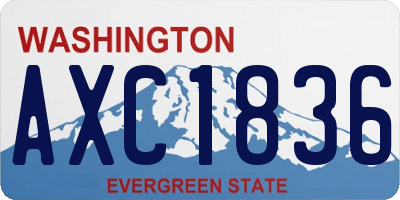 WA license plate AXC1836