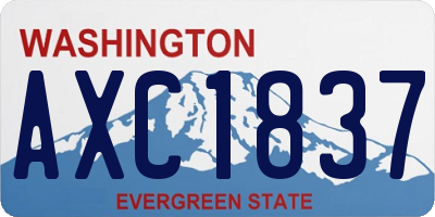 WA license plate AXC1837