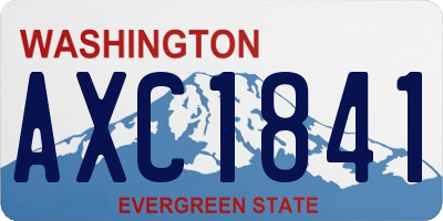WA license plate AXC1841