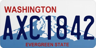 WA license plate AXC1842