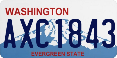 WA license plate AXC1843