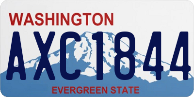 WA license plate AXC1844
