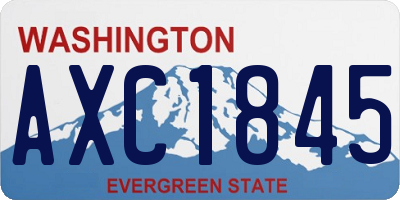WA license plate AXC1845