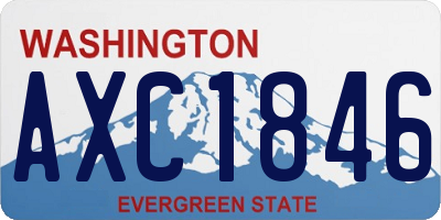 WA license plate AXC1846