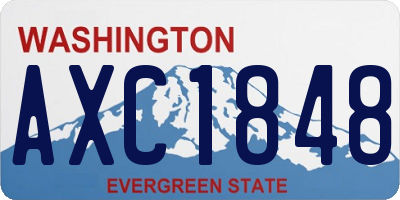 WA license plate AXC1848