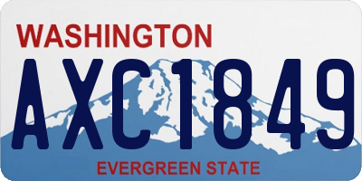 WA license plate AXC1849