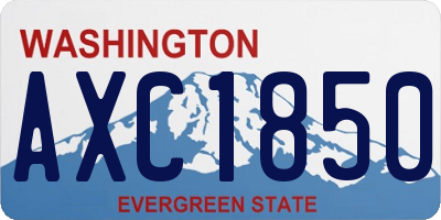 WA license plate AXC1850