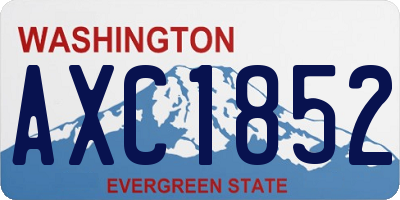 WA license plate AXC1852