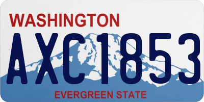 WA license plate AXC1853