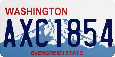WA license plate AXC1854