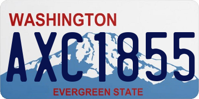 WA license plate AXC1855