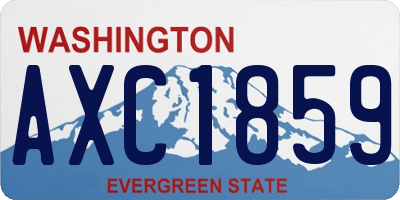 WA license plate AXC1859