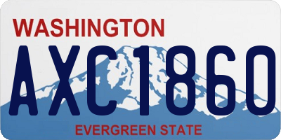 WA license plate AXC1860