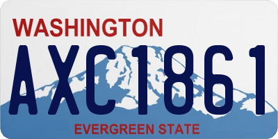 WA license plate AXC1861