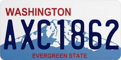 WA license plate AXC1862