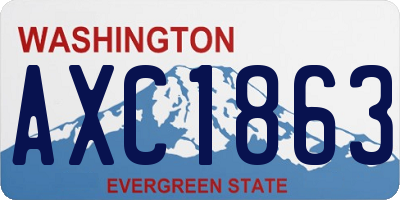 WA license plate AXC1863