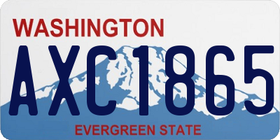 WA license plate AXC1865