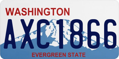 WA license plate AXC1866
