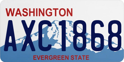 WA license plate AXC1868