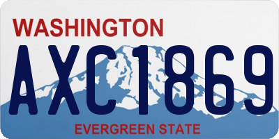 WA license plate AXC1869