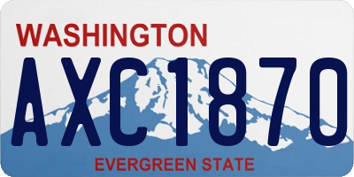 WA license plate AXC1870
