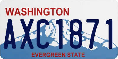 WA license plate AXC1871