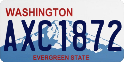 WA license plate AXC1872