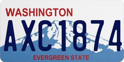WA license plate AXC1874