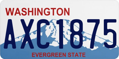 WA license plate AXC1875