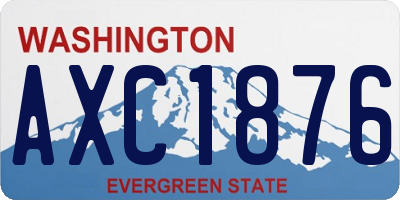 WA license plate AXC1876