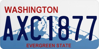 WA license plate AXC1877