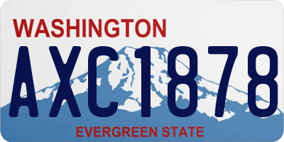 WA license plate AXC1878