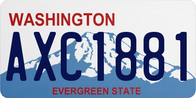 WA license plate AXC1881