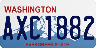 WA license plate AXC1882